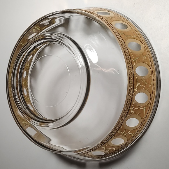 Rare Vintage Collectable Signed Culver Antigua glass salad bowl 22k gold - Picture 5 of 7